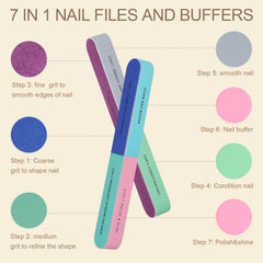 IFUNSON nail buffer block washable design for easy sanitization