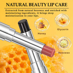 IFVGFB Honeynoir-Pink Lipstick on lips shows natural color and moisture.