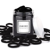 iFwevs 50pcs black hair ties for everyday ponytails offer secure hold without damage.