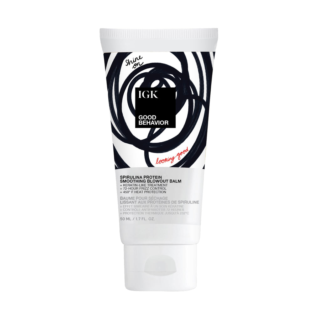 IGK GOOD BEHAVIOR: botella de spirulina, suaviza y controla frizz al peinar