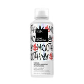 IGK Good Behavior flexible hairspray bottle demonstrates frizz control.