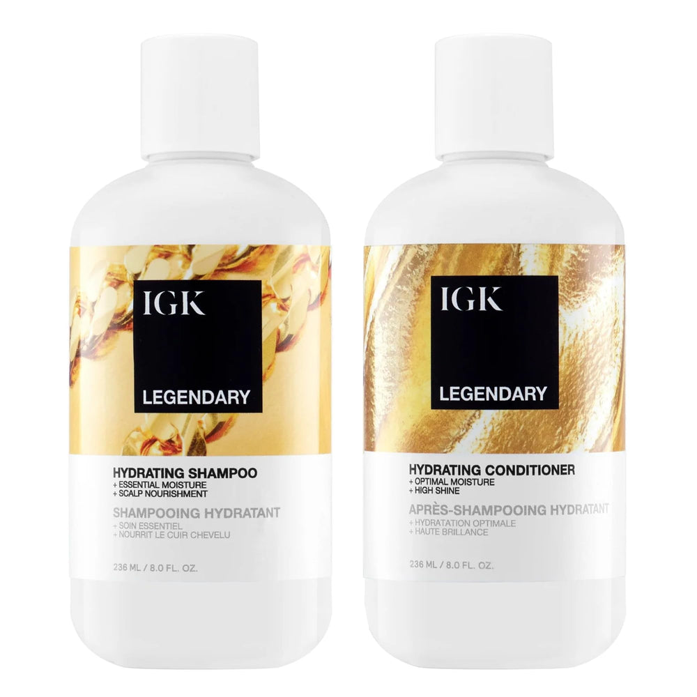IGK Legendary Dream Shampoo bottle shows hydrating formula for healthier-looking hair