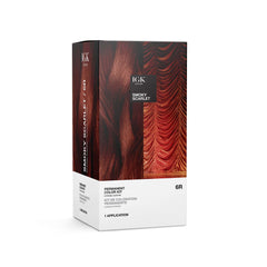 IGK Permanent Hair Dye Kit packaging shows salon-ready design.