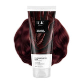 IGK Williams Burgundy color depositing mask bottle for vibrant semi-permanent tone