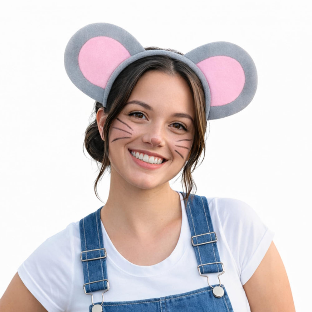 IGMaryBox diadema orejas ratón, suave felpa para cosplay y fiestas.
