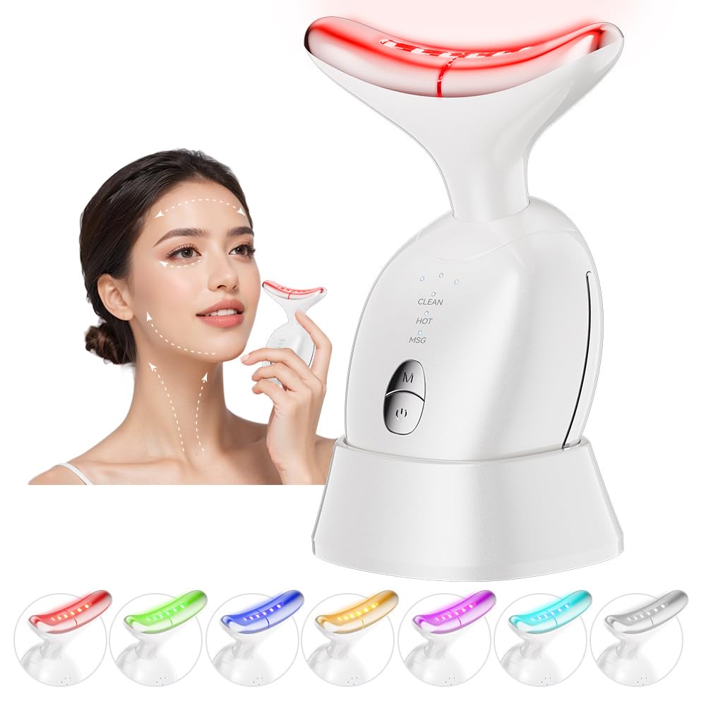 Ihelol 7-color facial massager front view for at-home skincare
