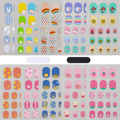 IHUKEIT rainbow design nail stickers for quick, playful kid nail art