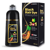 IIIMEIDU black hair dye shampoo bottle for at-home color