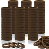 IKOCO ligas para cabello sin daño algodón marrón, pack de 150 piezas, ideales para uso diario.
