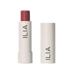 ILIA Balmy Tint Hydrating Lip Balm packaging image highlighting portable moisture
