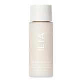 ILIA The Base Face Milk Essence bottle shows a lightweight, hydrating formula for daily use