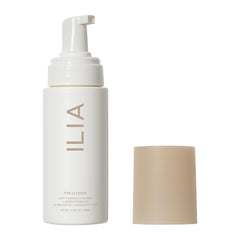 ILIA Cleanse bottle pour for gentle cleansing and balanced skin.