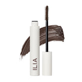 ILIA Limitless Lash Mascara bottle close-up with rich brown shade and sleek packaging.
