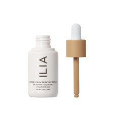 ILIA tint swatch blended on skin for natural, dewy glow