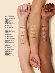 ILIA True Skin Serum Concealer application close-up demonstrates smooth blending.