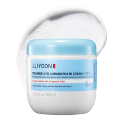 Illiyoon Ceramide Ato Concentrate Cream bottle displaying premium hydration packaging