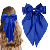 Illpta big bow hair clip in royal blue provides secure hold and elegant style.