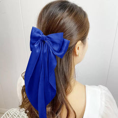 Illpta satin hair barrette in royal blue offers versatile daily styling.