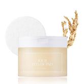 I'm from Rice Toner Pads 140ml bottle close-up demonstrating hydrating formula for dry skin.
