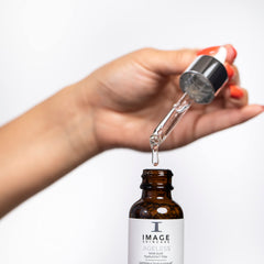IMAGE Skincare AGELESS 6 Filler serum texture shown for smooth application.