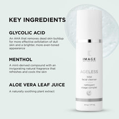 IMAGE Skincare Ageless Cleanser with glycolic acid reveals brightening exfoliation.