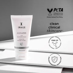 IMAGE Skincare Ageless Total Resurfacing Masque texture swirl illustrating exfoliating action.