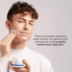 On-the-go USE: CLEAR CELL pad swiping away oil after exercise.