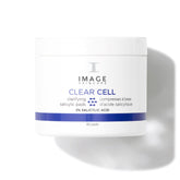 IMAGE Skincare CLEAR CELL pad close-up highlighting oil control for oily-prone skin.