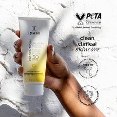 IMAGE Skincare Prevention zinc oxide sheer finish on skin for an invisible layer