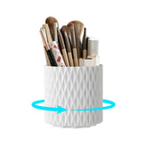 Imakmasion 360° rotate makeup brush holder shows effortless access to brushes from every angle