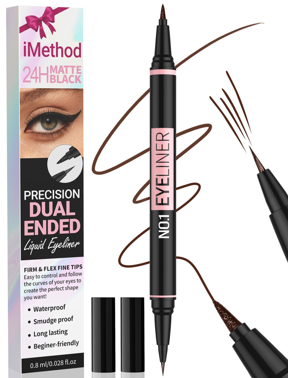 iMethod delineador líquido punta precisa para trazos finos y definidos