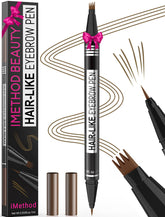 iMethod lapiz cejas 2 en 1 con punta 4 dientes para trazos realistas
