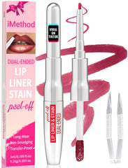 iMethod destaca el enfoque dos-en-uno para delinear y colorear labios duraderos.