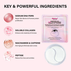 iMethod PDRN Eye Patches on under-eye area provide hydration and a gentle lift.