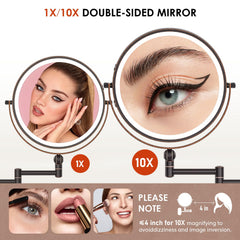IMIKONA three color LED lighting for versatile makeup illumination