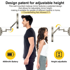 IMIKONA extendable-arm wall mount for flexible viewing angles.