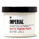 Imperial Barber Matte Pomade Paste jar with natural finish and no shine