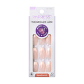 Uñas imPRESS Francesas sin pegamento con acabado natural y duradero.