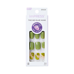 Uñas imPRESS Antes del Amanecer en verde para uso diario sin adhesivo