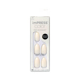 imPRESS Color Ballroom, uñas corto-cuadradas blancas, aspecto profesional sin esmalte