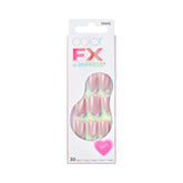 Uñas Cherished de imPRESS con gradiente rosa corto para look romántico.