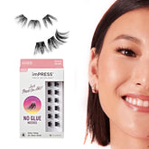 imPRESS Falsies pack shot shows glue-free lashes for quick, mess-free application.