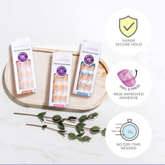 Kit todo en uno imPRESS Frances Heroic con 30 uñas y accesorios