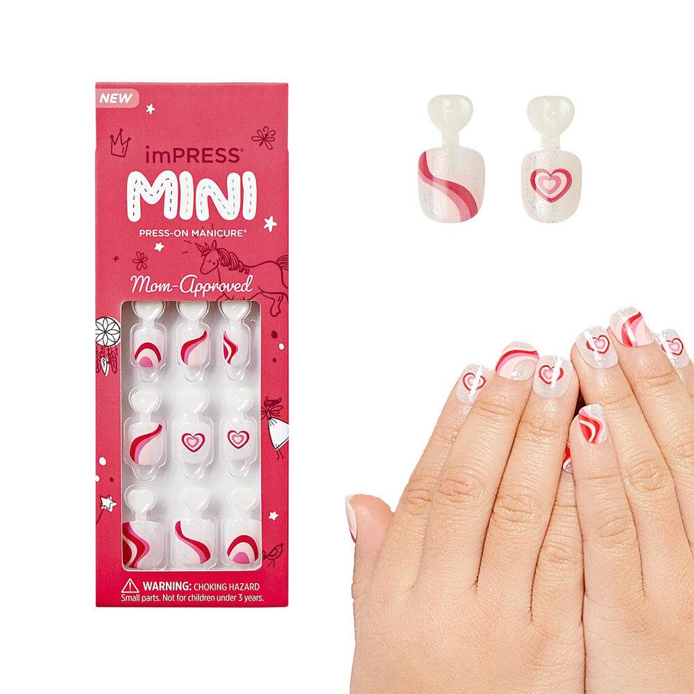 imPRESS Kiss Dream Big kids nails for glue-free, easy dress-up fun.