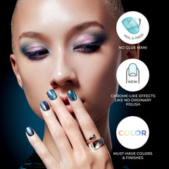 imPRESS Color FX chrome-like nails with pearlescent sheen for fast at-home glam