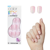 imPRESS No Glue Mani Color FX Pop Star rosa claro, acabado cromado para brillo diario