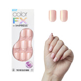 imPRESS No Glue Mani Good Mood rosa, uñas listas sin pegamento para uso rápido.