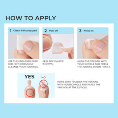 imPRESS Pedicure Angel Vibes, uñas listas para aplicar sin esmalte