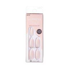 Uñas imPRESS Serendipity en rosa para un look profesional sin esmalte
