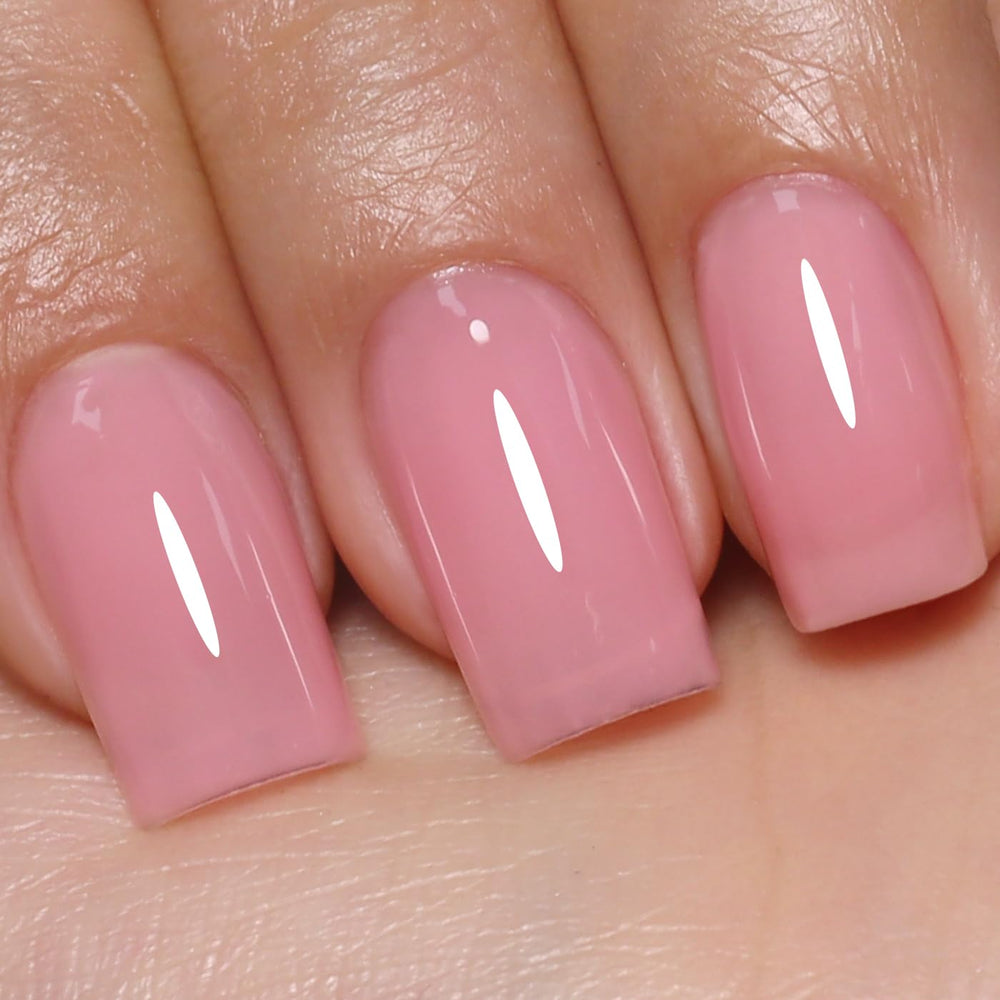Imtiti Jelly Gel Nail Polish pink sheer bottle shows vibrant translucent color for nails.